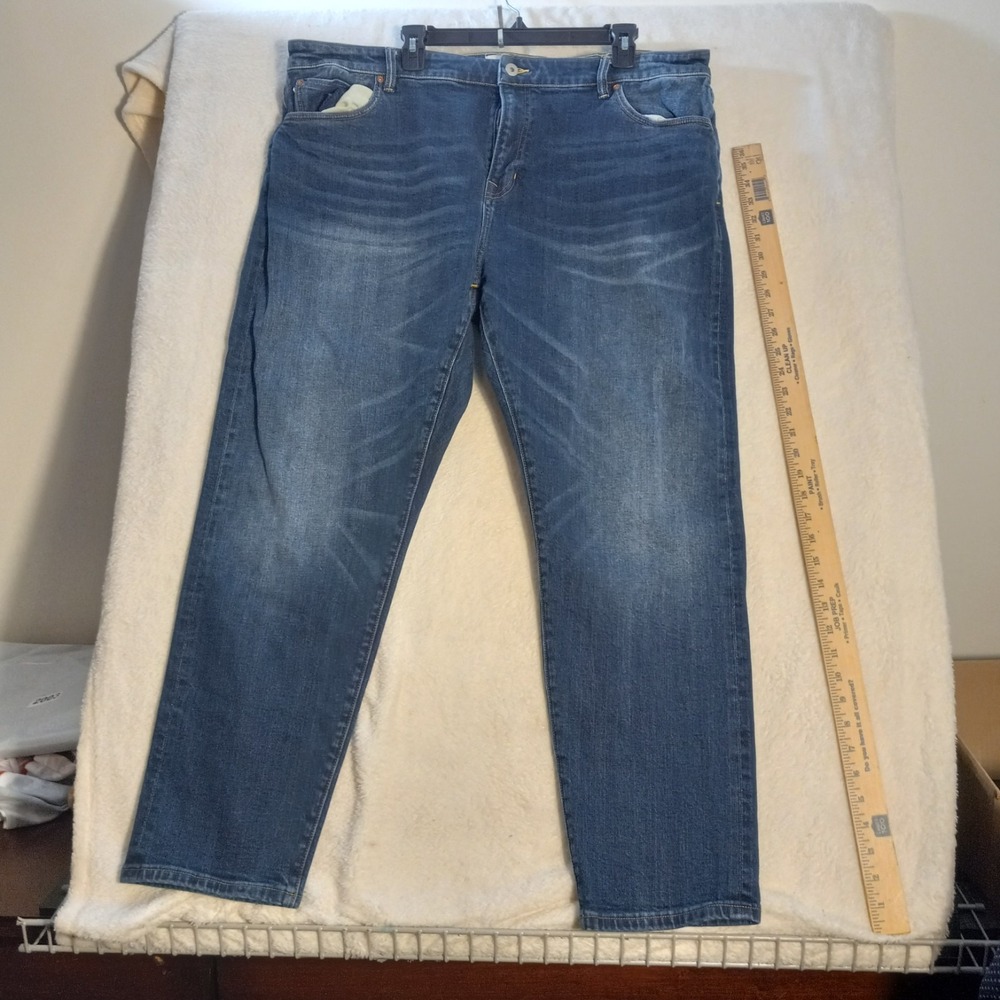 Flint and Tinder Jeans Mens 42x30 Athletic Tapered Fit Selvedge Denim High Rise